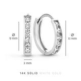 Dara Brillane Stein-Ohrringe-Set | Weißgold
