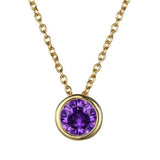 Lunaria Gemmara Geburtsstein-Halskette | Gold