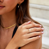 Peace - Kristall-Gold-Ranken-Ring