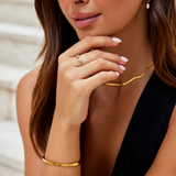 Peace - Kristall-Gold-Ranken-Ring