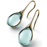 Kristall-Ohrhänger in Gold und Silber