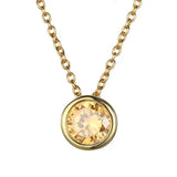 Lunaria Gemmara Geburtsstein-Halskette | Gold