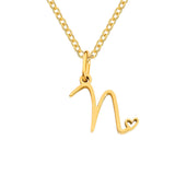Herz-Initial-Halskette | Gold