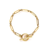 Glieder-T-Bar-Armband | Weißgold