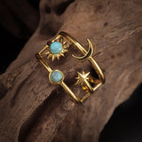Soluna Türkis Orbit-Ring | Gold