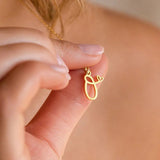Herz-Initial-Halskette | Gold