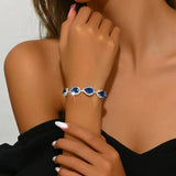 Saphir-Tropfen Tennisarmband
