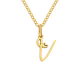 Herz-Initial-Halskette | Gold