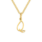 Herz-Initial-Halskette | Gold