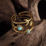 Soluna Türkis Orbit-Ring | Gold