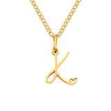 Herz-Initial-Halskette | Gold
