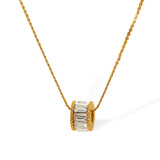 Elyna polierte Fass-Halskette | Gold