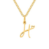 Herz-Initial-Halskette | Gold