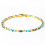 Funkelndes Gold-Türkis-Armband