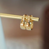 Luxuriöse Ohrringe in Gold und Silber