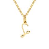 Herz-Initial-Halskette | Gold