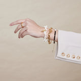 Glieder-T-Bar-Armband | Weißgold