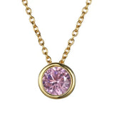 Lunaria Gemmara Geburtsstein-Halskette | Gold