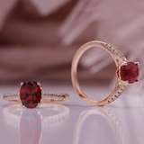 Moissanit-Ring im Kissenschliff