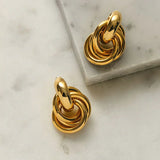 Statement Ineinandergreifende Ohrringe | Gold