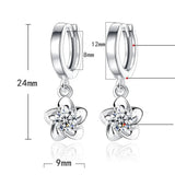 Ohrringe aus Sterlingsilber mit lila und weißem Zirkon - Haller