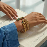 Vintage verstellbares Gold-Stein-Armband