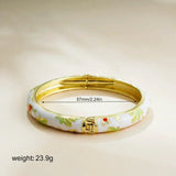 Eleganter Vintage Blüten-Cloisonné-Armreif