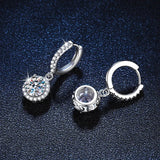 Ohrringe aus Sterlingsilber mit 1 Karat Moissanit - Haller