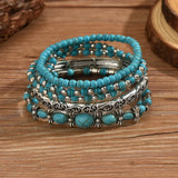 Premium Türkis Perlen-Armband-Set
