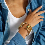 Vintage verstellbares Gold-Stein-Armband