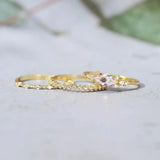 Mila goldenes Ring-Set