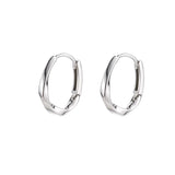 Runde Ohrringe aus Sterlingsilber mit Einlage