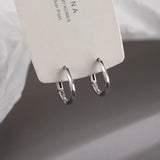 Runde Ohrringe aus Sterlingsilber mit Einlage - Haller