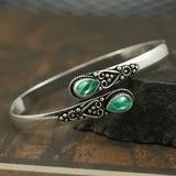 Vintage Armband mit bunten Edelsteinen und Tribal-Design