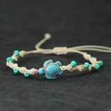 Boho Schildkröten-Perlen-Kordelarmband