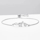 Zeitloses Silber-Katzenarmband