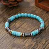 Boho Türkis-Stein-Perlen-Armband