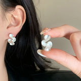 Blüten-Ohrstecker aus Sterlingsilber mit 18K Gold - Haller