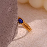 Vintage Goldring mit Naturstein
