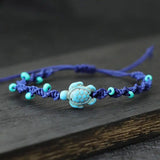Boho Schildkröten-Perlen-Kordelarmband