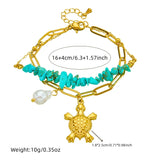 Einzigartiges Türkis-Schildkröten-Armband