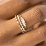 Mila goldenes Ring-Set