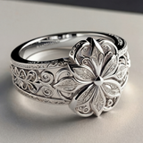 Exotischer Blüten-Zirkonia-Goldring
