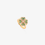 Smaragd-Klee Drehring | Gold