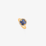 Saphir-Herzen Drehring | Gold