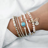 Elegantes Gold-Hamsa-Armband-Set