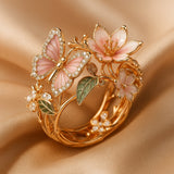 Leuchtender Schmetterling-Zirkonia-Ring