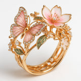 Leuchtender Schmetterling-Zirkonia-Ring