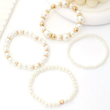Perlen-Stapelarmband 4er-Set