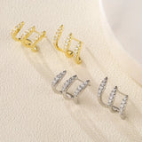 Elegante Ohrringe mit Strass und Drei-Krallen-Fassung - Haller